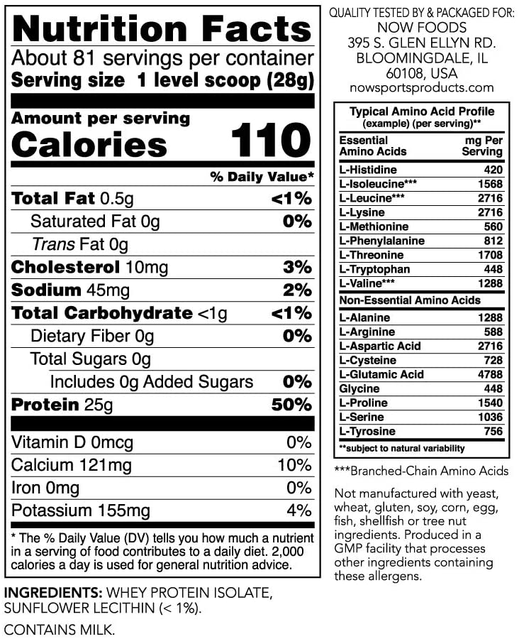 NOW Sports Whey Protein Isolate Informed Sport